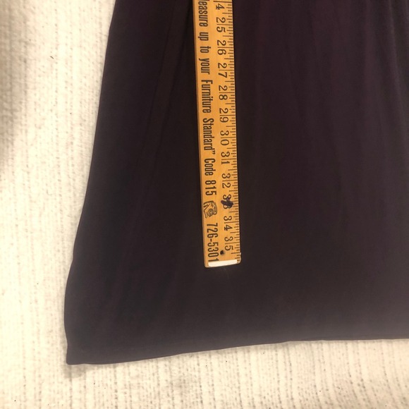 Lauren Ralph Lauren Purple Ruched V Neck 3/4 Sleeve Jersey Dress Size 12 - Picture 7 of 8